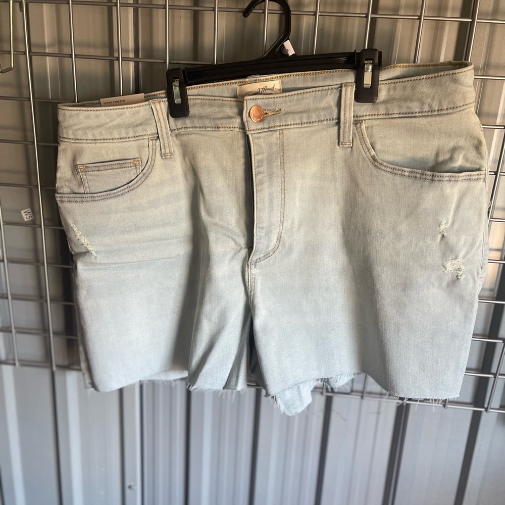 universal thread High-Rise Midi Denim Shorts